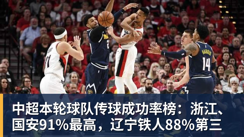 中超本轮球队传球成功率榜:浙江、国安91%最高,辽宁铁人88%第三